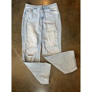 Alter’d State Jeans Womens 31 Light Wash Distressed Straight Leg Denim *READ*